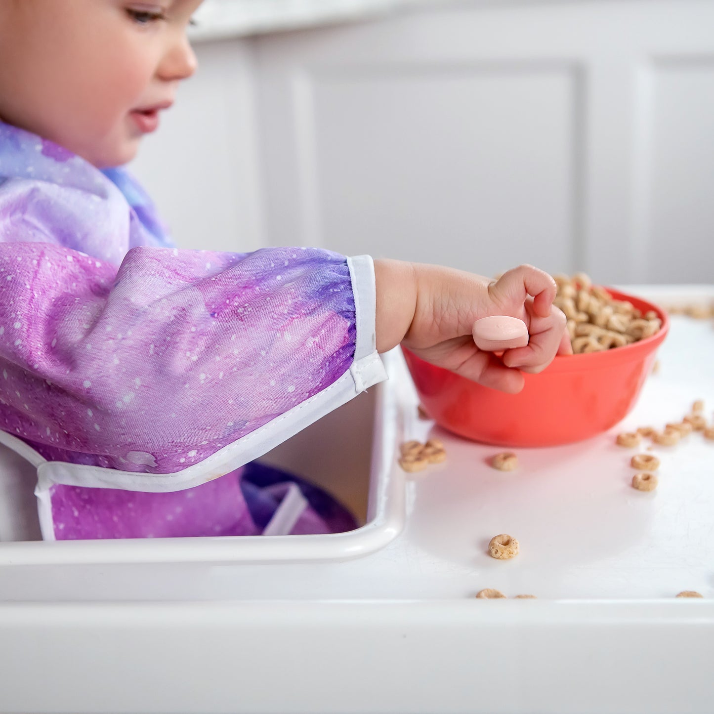 BABYBOET Long Sleeve Baby Bib Set 2PCS, Toddler Bib, Smock - Waterproof, Wipe Clean, Machine Washable with Food Catcher Pocket. 6-36Months