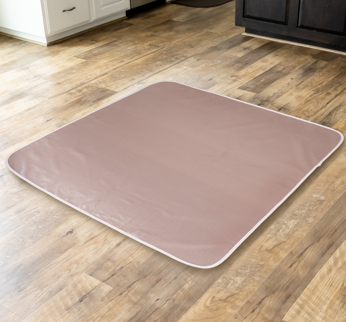 Under High Chair Splat Mat Floor Protects Wood, Vinyl and Carpet from Spills – Waterproof 3 Layer Baby Mat with Anti-Skid Backing Deters Bunching and Sliding (110 x 110 cm) evening fog