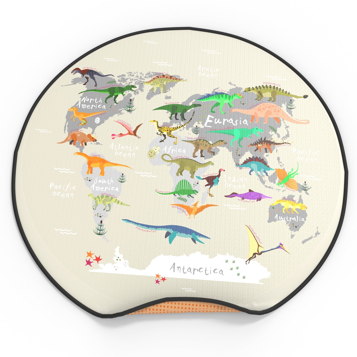 Waterproof 4-Layer Under High Chair Floor Mat Protects Wood, Vinyl and Carpet from Spills –Baby Mat with Anti-Skid Backing (130cm in Diameter )