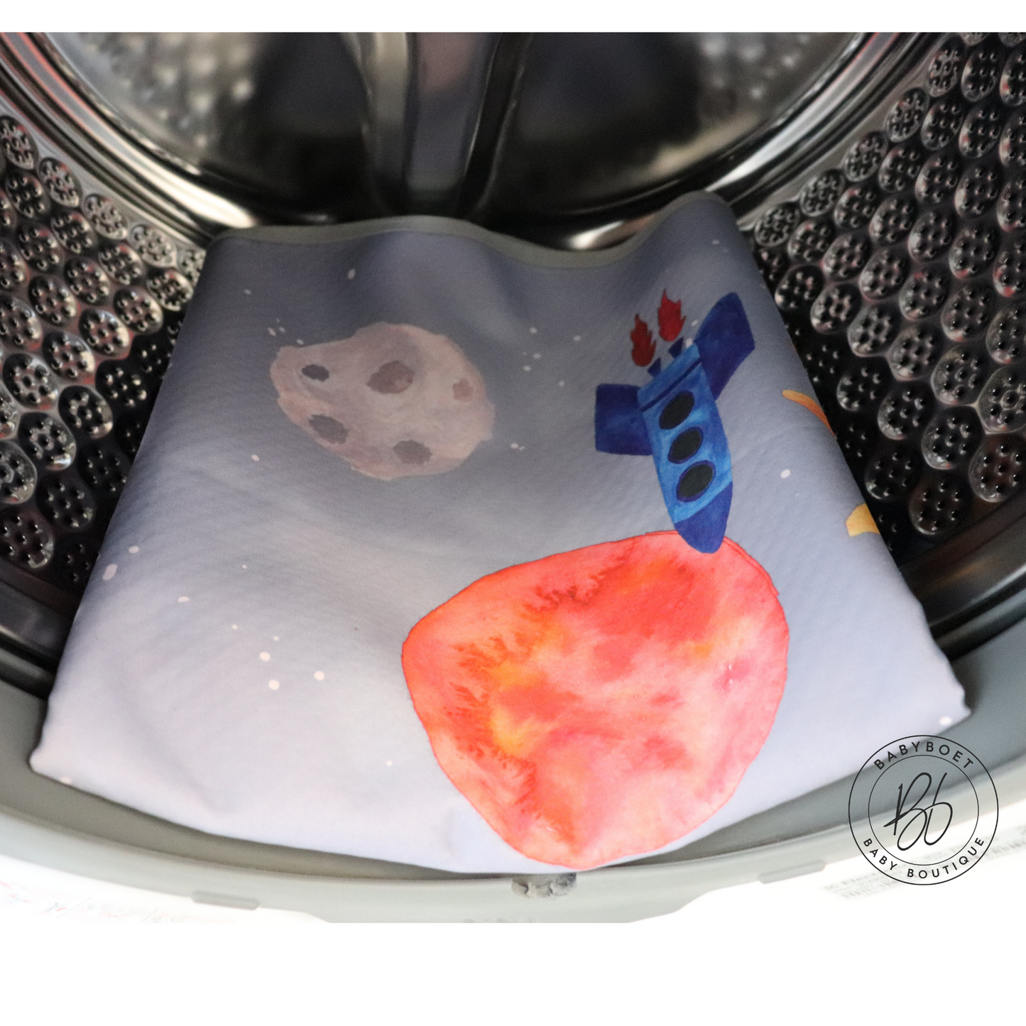 4-Layer Waterproof Splat Mat for Baby Under High Chair Floor Mat - Kids Hand Painted Cosmic Collection (130 x 130 cm)