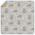 4-Layer Mess- Free Waterproof Splat Mat for Baby – Under High Chair Floor Mat (Sloth, 130 x 130 cm)