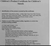 Children's Product Certificate(CPC)