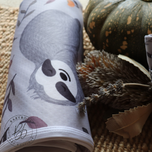 4-Layer Waterproof Splat Mat for Baby – Under High Chair Floor Mat (Sloth, 130 x 130 cm)