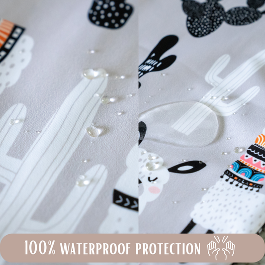 Wet Dry Bag 2PCS Waterproof Reusable with Double Zippered Pockets (Large, Alpaca & Sloth, 2PCS)